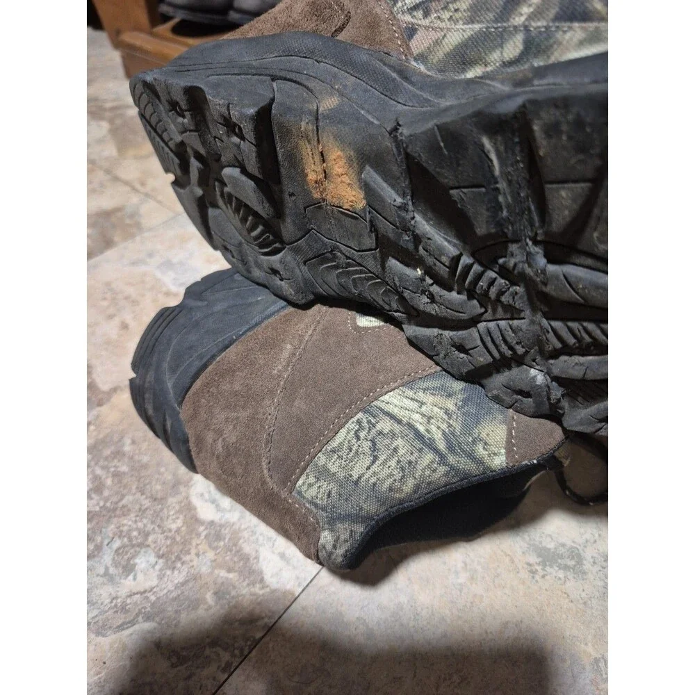 Ozark Trail Mens Hiking Boots Size 11 Waterproof Brown Camouflaged Camo Lace up